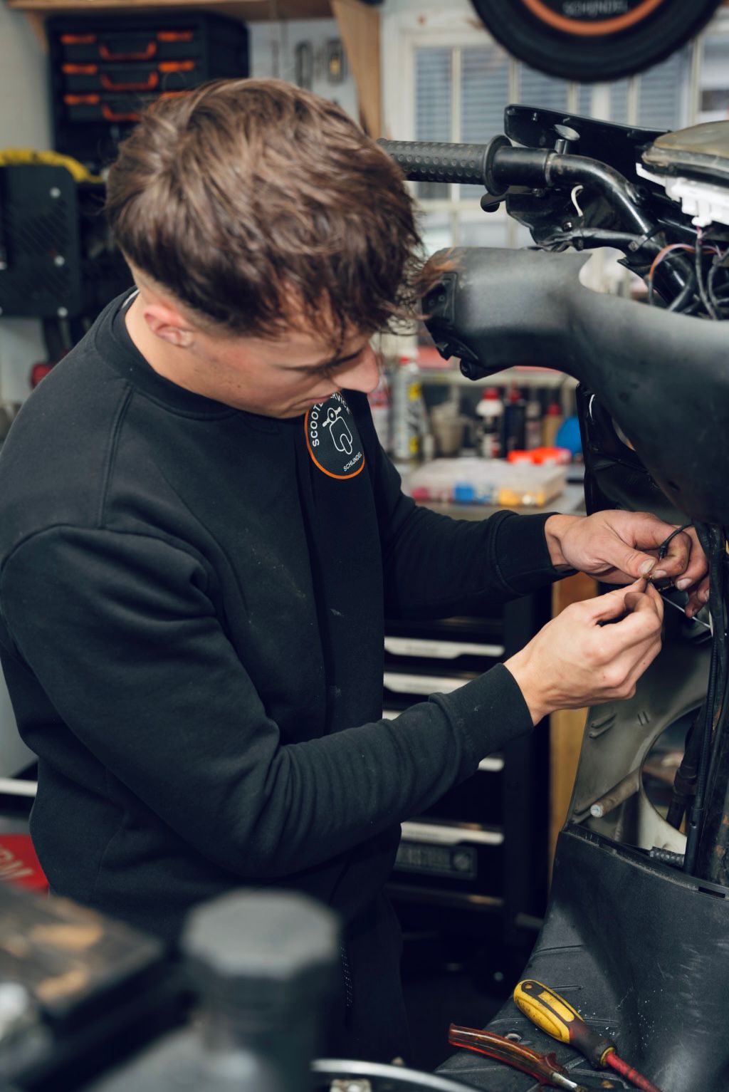 Scooter Service met persoon